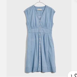 Madewell denim cap sleeve dress